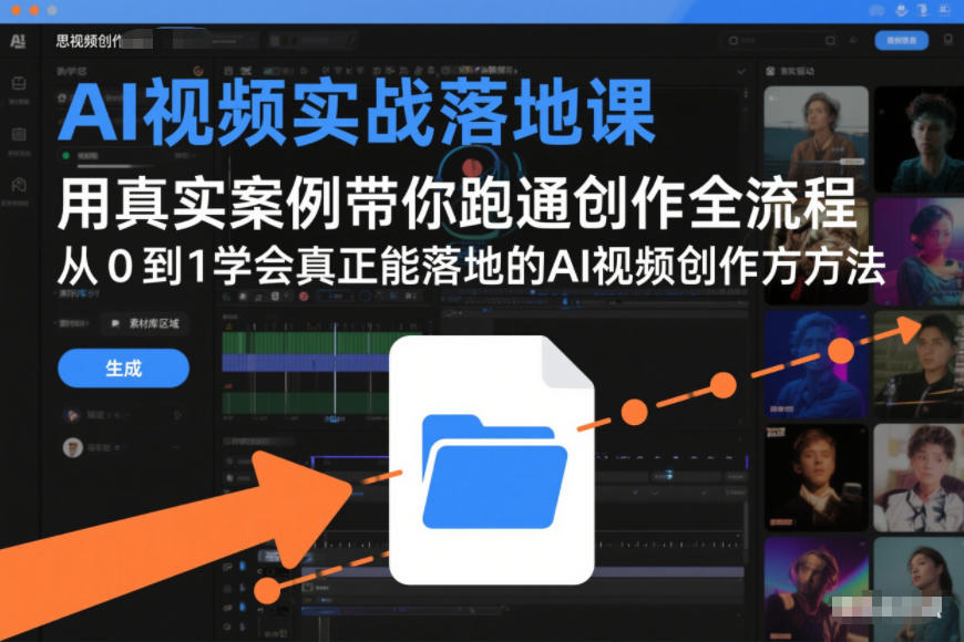 AI视频实战落地课，用真实案例带你跑通创作全流程，从0到1学会真正能落地的AI视频创作方法插图