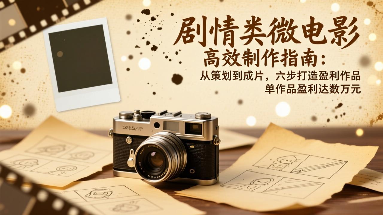 （17086期）剧情类微电影高效制作指南：从策划到成片，六步打造盈利作品，单作品盈利达数万元插图