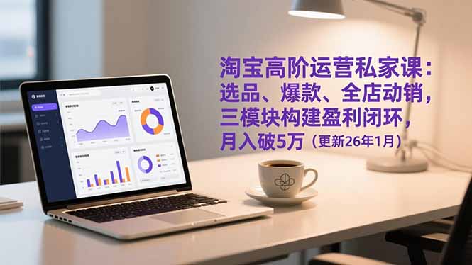 （17080期）淘宝高阶运营私家课：选品、爆款、全店动销，三模块构建盈利闭环，月入破5万（更新26年1月）插图