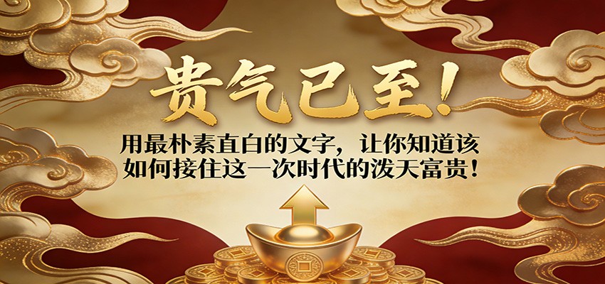 付费文章：贵气已至！用最朴素直白的文字，让你知道该如何接住这一次时代的泼天富贵！插图