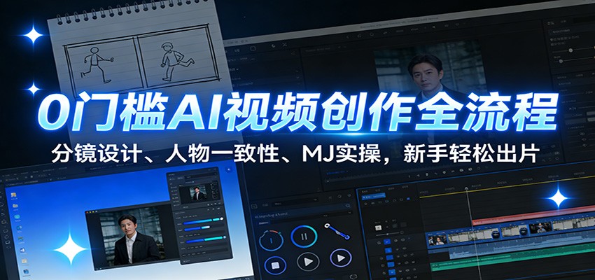 0门槛AI视频创作全流程:分镜设计、人物一致性、MJ实操,新手轻松出片插图 0门槛AI视频创作全流程:分镜设计、人物一致性、MJ实操,新手轻松出片插图