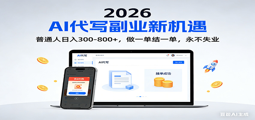 2026 副业首选！AI 代写日入 300-800，普通人0门槛，做一单结一单！插图