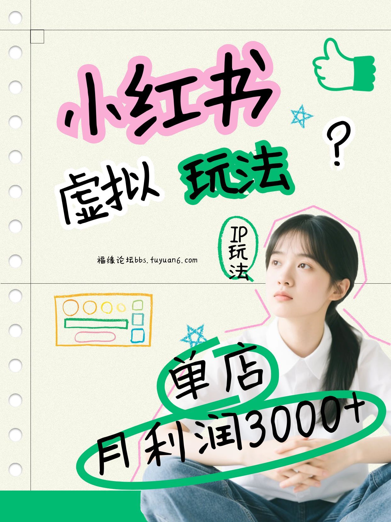 小红书虚拟玩法（铺货流和单品玩法），单店月利润3000+，IP打法+原创商品（0违规）插图