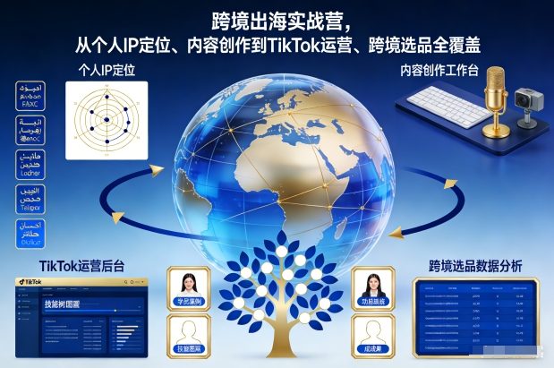 跨境出海实战营，从个人IP定位、内容创作到TikTok运营、跨境选品全覆盖插图