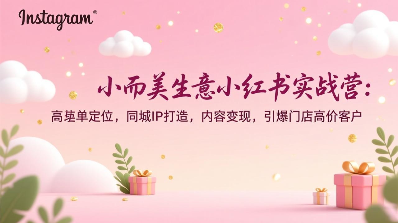 （17114期）小而美生意小红书实战营：高客单定位，同城IP打造，内容变现，引爆门店高价客户插图