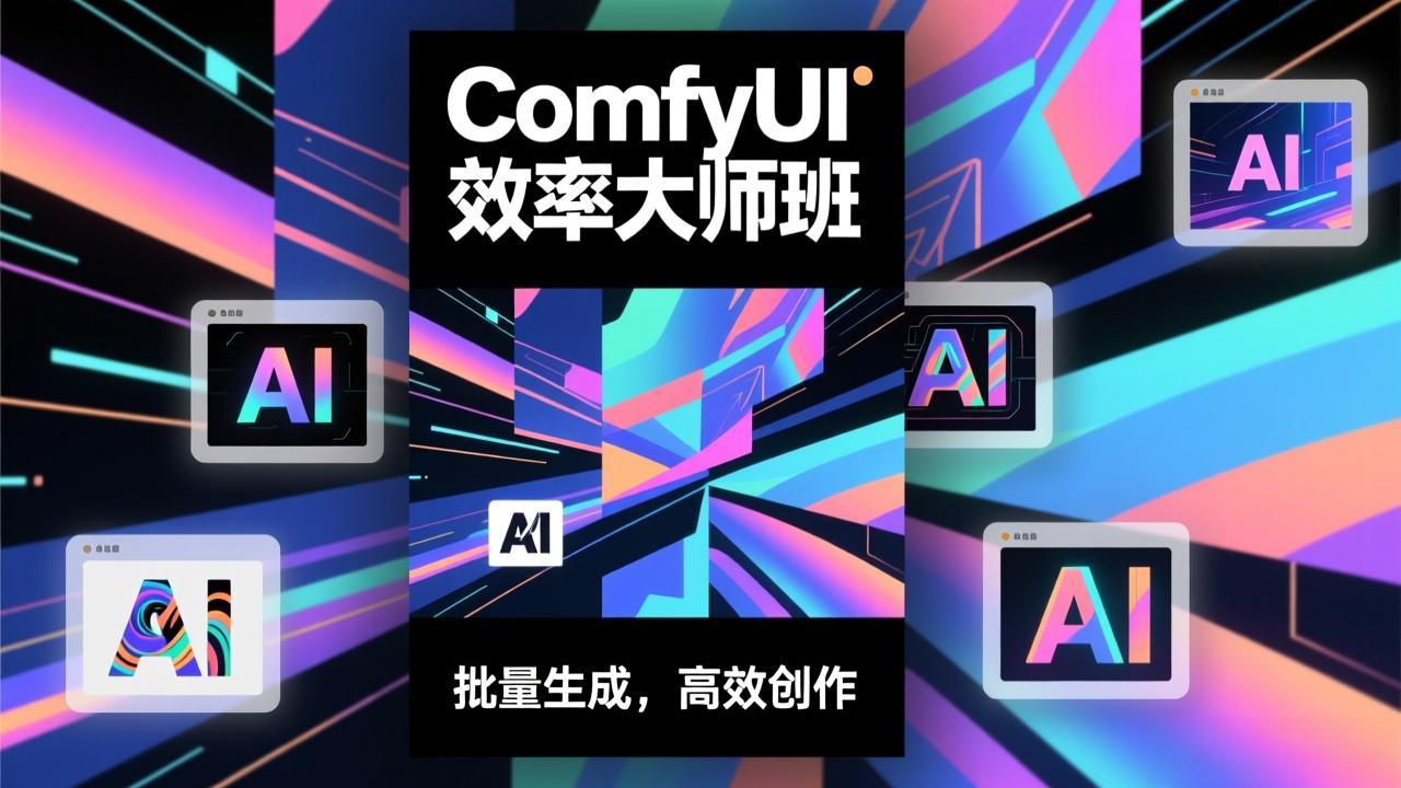 （17107期）ComfyUI效率大师班：工作流搭建，批量生成，将个人AI出图效率提升5-10倍，月接单收入1-3万插图