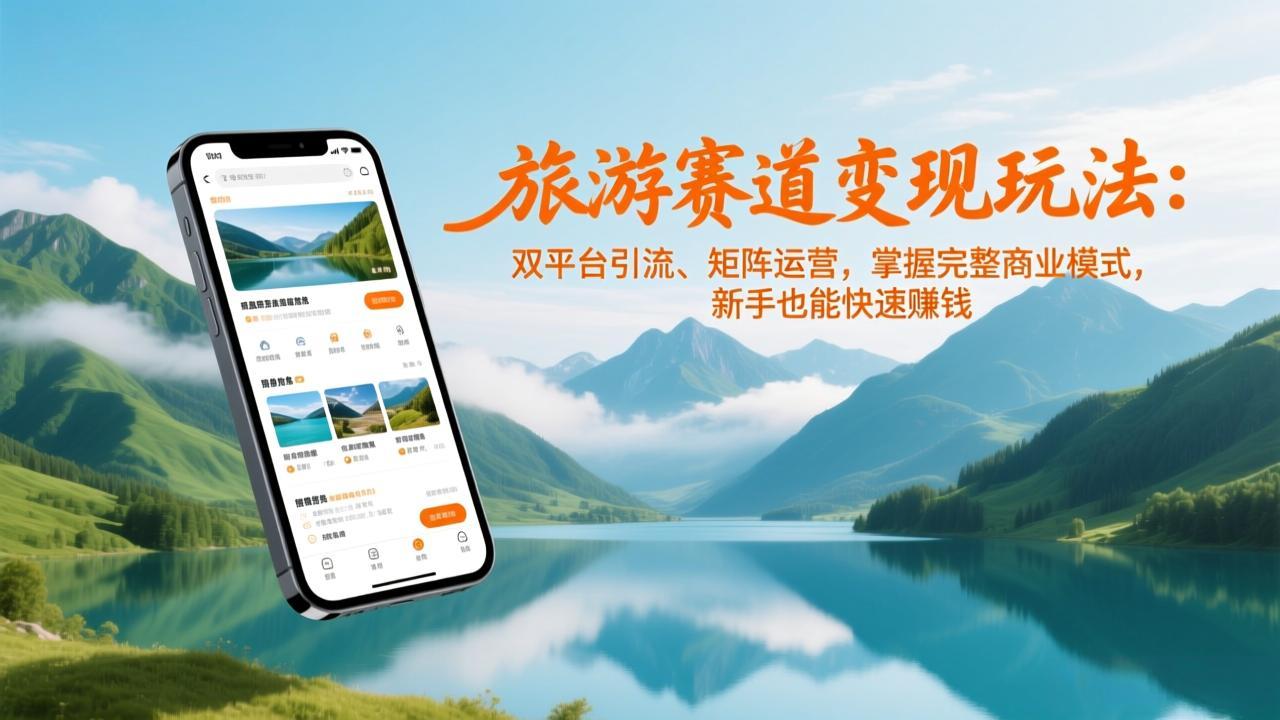 （17153期）旅游赛道变现玩法：双平台引流、矩阵运营，掌握完整商业模式，新手也能快速赚钱插图