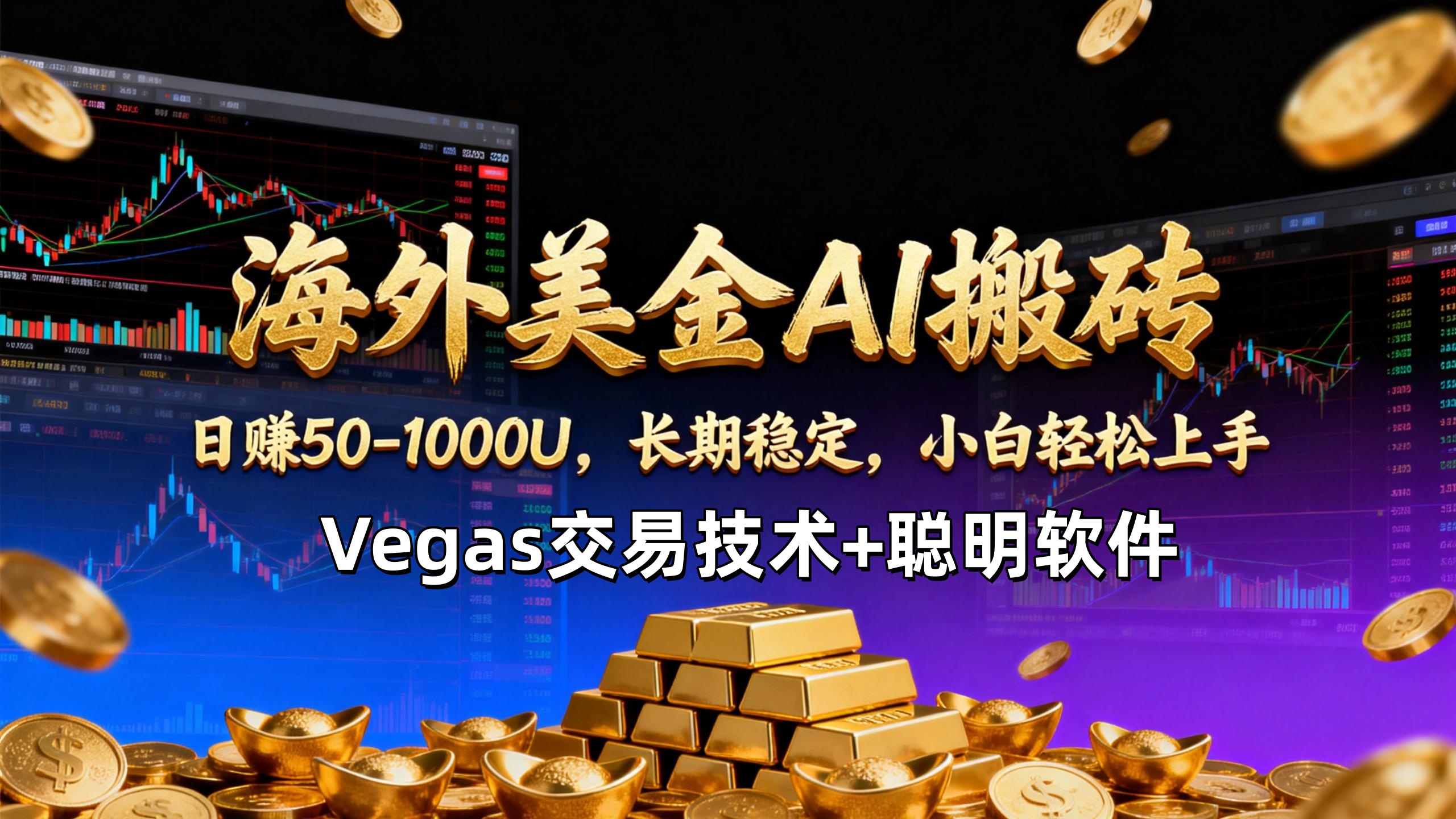 （17143期）【海外美金AI搬砖】Vegas交易技术+聪明软件，日赚50-1000U，长期稳定，小白轻松上手。插图