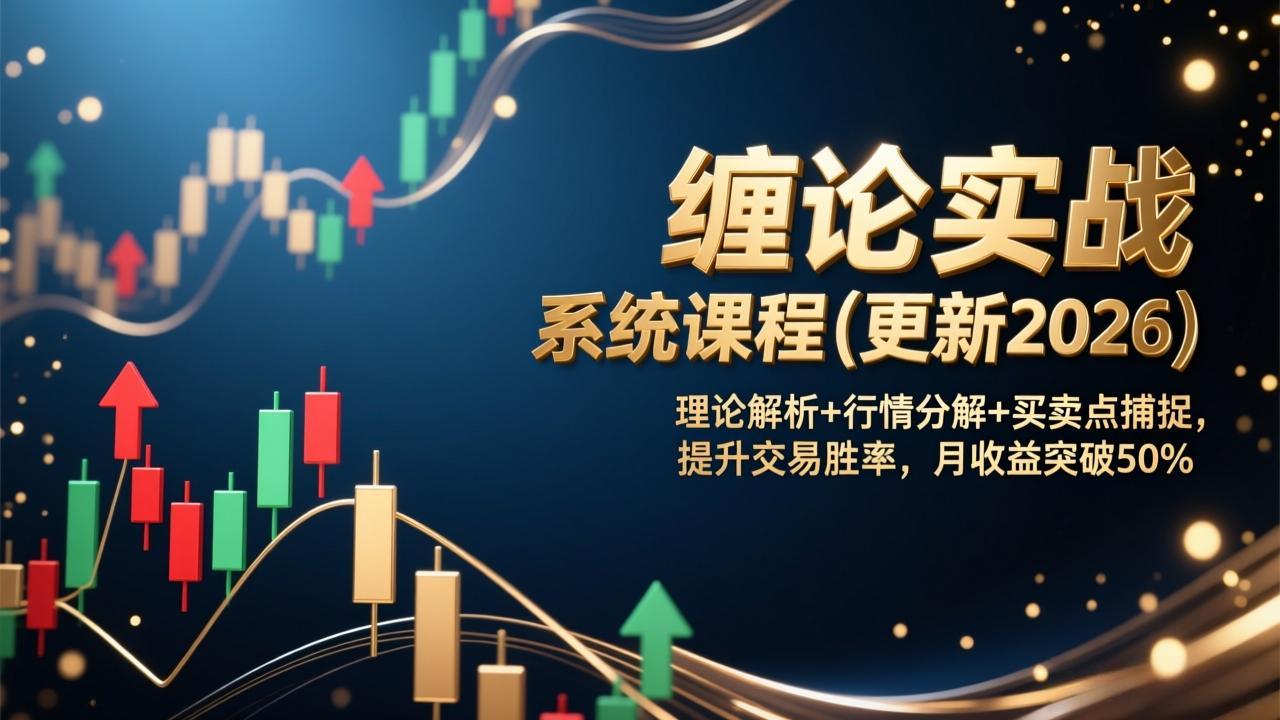 （17136期）缠论实战系统课程(更新2026)，理论解析+行情分解+买卖点捕捉，提升交易胜率，月收益突破50%插图