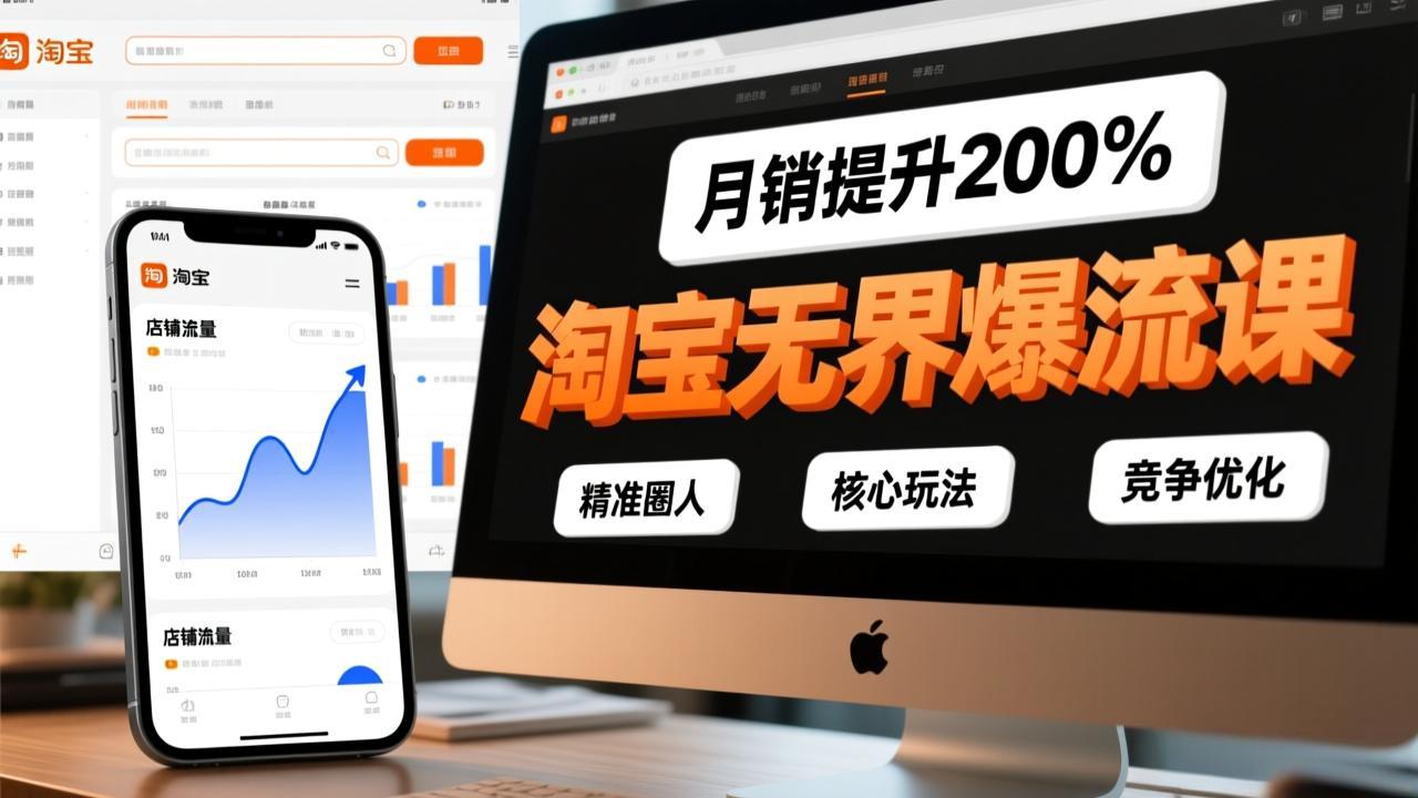 （17132期）淘宝无界爆流课，精准圈人、核心玩法、竞争优化，快速引爆店铺流量，月销提升200%插图