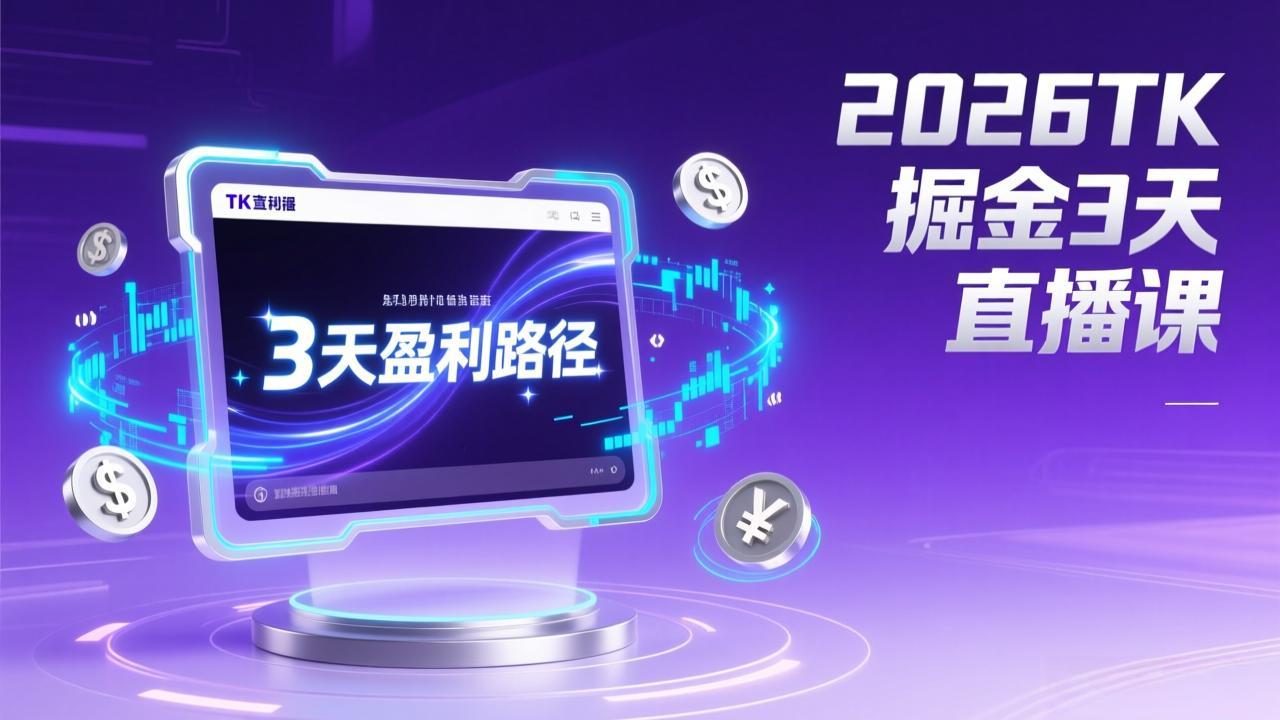 (17147期)2026TK掘金直播课,起号涨粉+直播带货+商单变现+3天打通盈利路径,月入过万美金插图 (17147期)2026TK掘金直播课,起号涨粉+直播带货+商单变现+3天打通盈利路径,月入过万美金插图