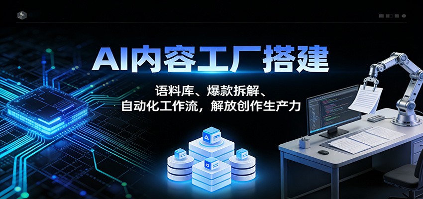 AI内容工厂搭建：语料库、爆款拆解、自动化工作流，解放创作生产力插图