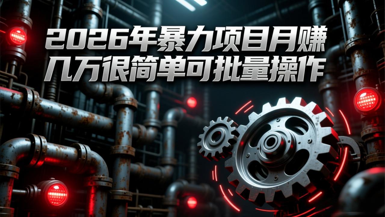 （17218期）2026年暴力项目月赚几万很简单可批量操作，成本低，利润大插图