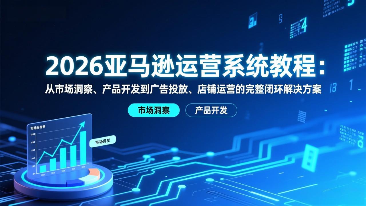 （17208期）2026亚马逊运营系统教程：从市场洞察、产品开发到广告投放、店铺运营的完整闭环解决方案插图