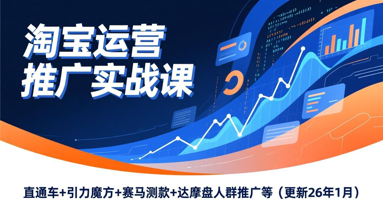 （17200期）淘宝运营推广实战课，直通车+引力魔方+赛马测款+达摩盘人群推广等（更新26年1月）插图