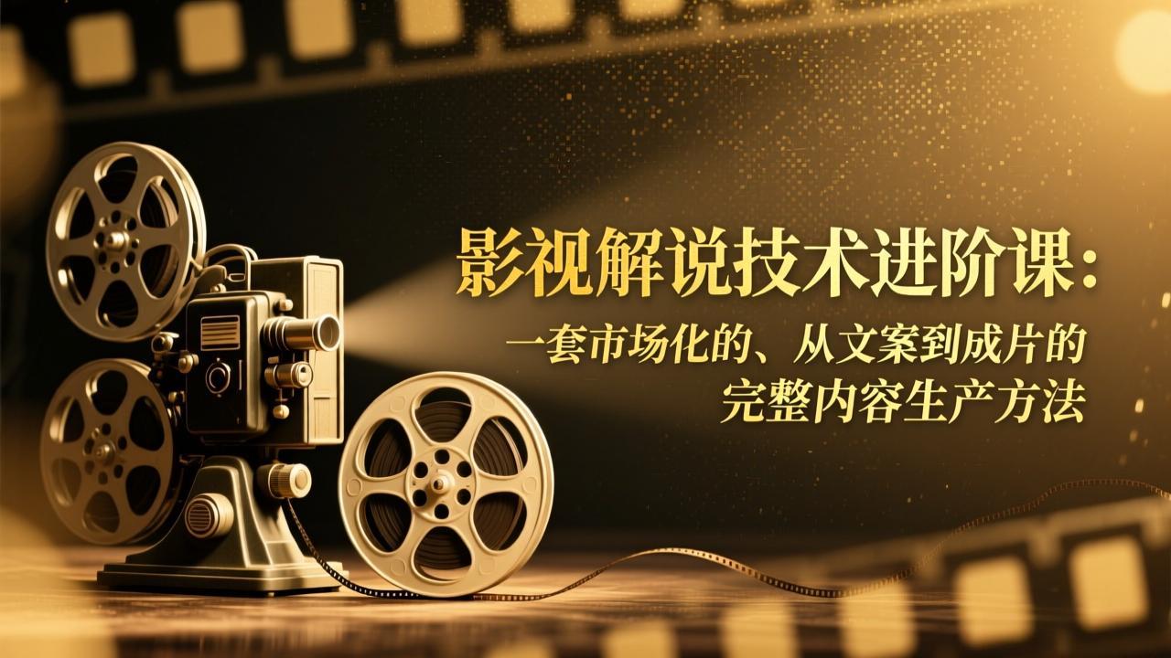 （17185期）影视解说技术进阶课：一套市场化的、从文案到成片的完整内容生产方法插图