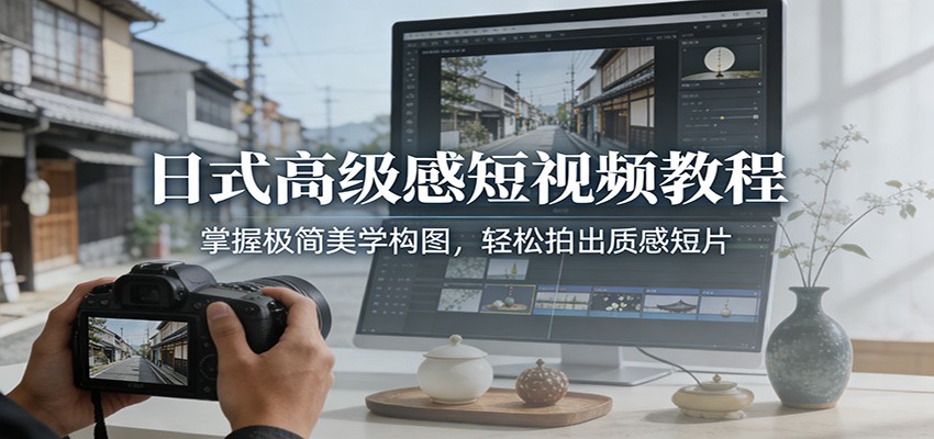日式高级感短视频教程：掌握极简美学构图，轻松拍出质感短片插图