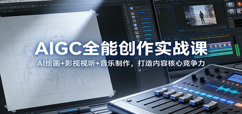 AIGC全能创作实战课:AI绘画+影视视听+音乐制作,打造内容核心竞争力插图 AIGC全能创作实战课:AI绘画+影视视听+音乐制作,打造内容核心竞争力插图
