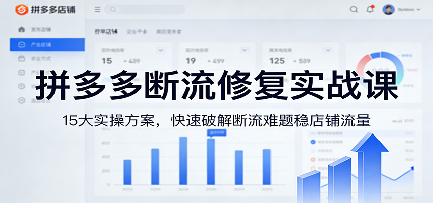 拼多多断流修复实战课：15大实操方案，快速破解断流难题稳店铺流量插图