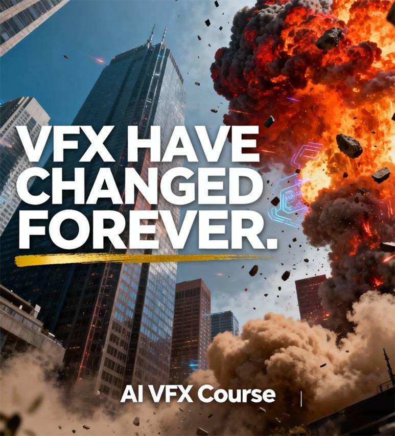 （17212期）AI视觉特效（AI VFX）实战课：运用前沿工具高效制作电影级爆炸、火焰、烟雾、环境和角色特效插图1