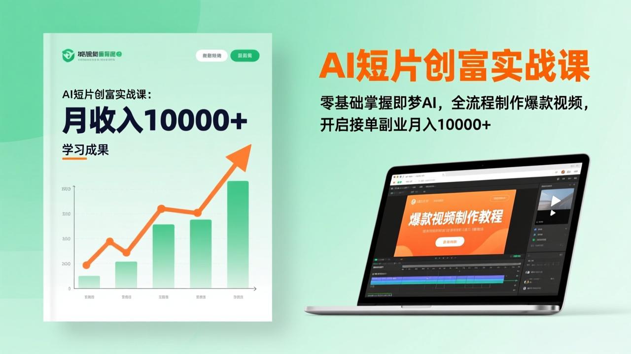（17236期）AI短片创富实战课：零基础掌握即梦AI，全流程制作爆款视频，开启接单副业月入10000+(更新)插图