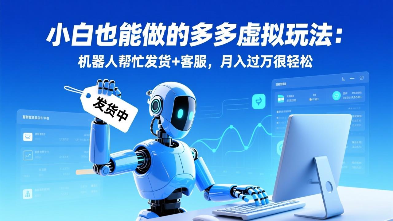 （17230期）小白也能做的多多虚拟玩法：机器人帮忙发货+客服，月入过万很轻松插图