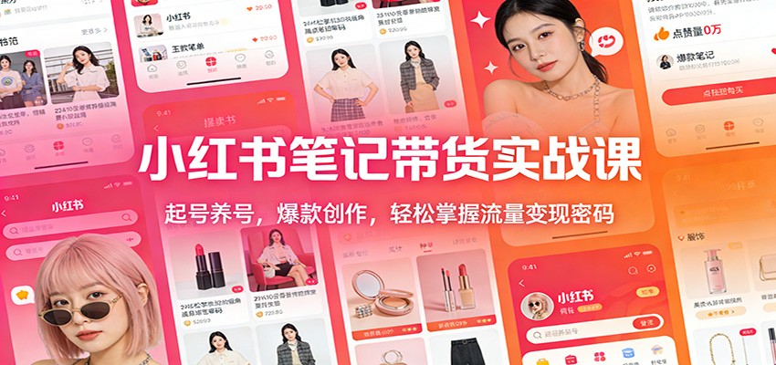 小红书笔记带货实战课：起号养号，爆款创作，轻松掌握流量变现密码插图