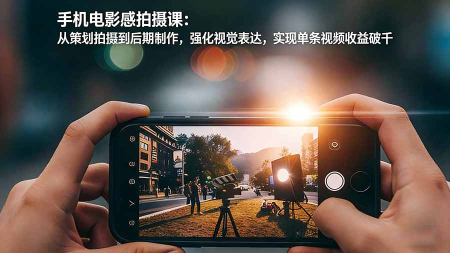 （17273期）手机电影感拍摄课：从策划拍摄到后期制作，强化视觉表达，实现单条视频收益破千插图