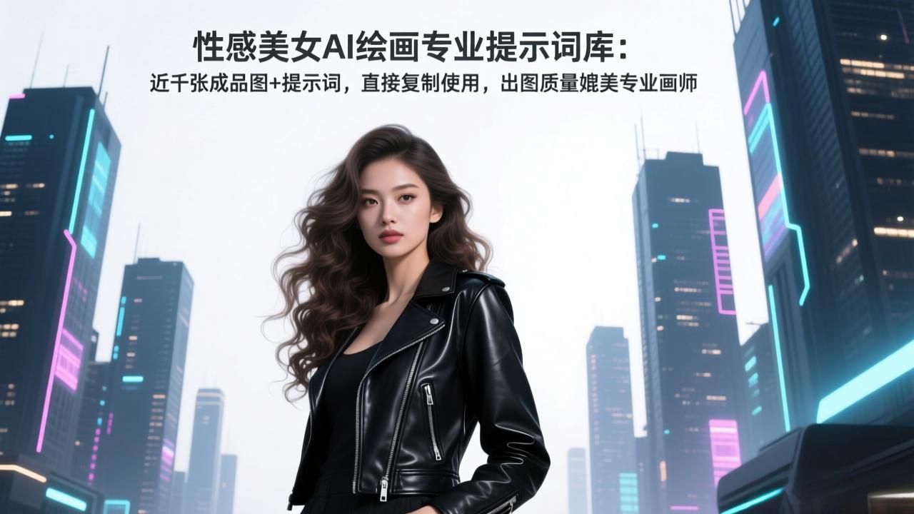 （17262期）性感美女AI绘画专业提示词库：近千张成品图+提示词，直接复制使用，出图质量媲美专业画师插图