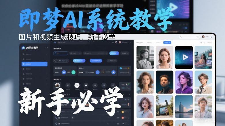 即梦AI系统教学，图片和视频生成技巧，新手必学插图