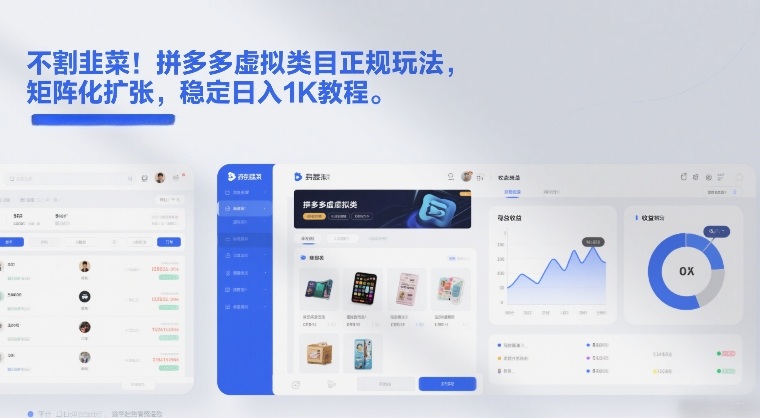 不割韭菜！拼多多虚拟类目正规玩法，矩阵化扩张，稳定日入1K教程插图