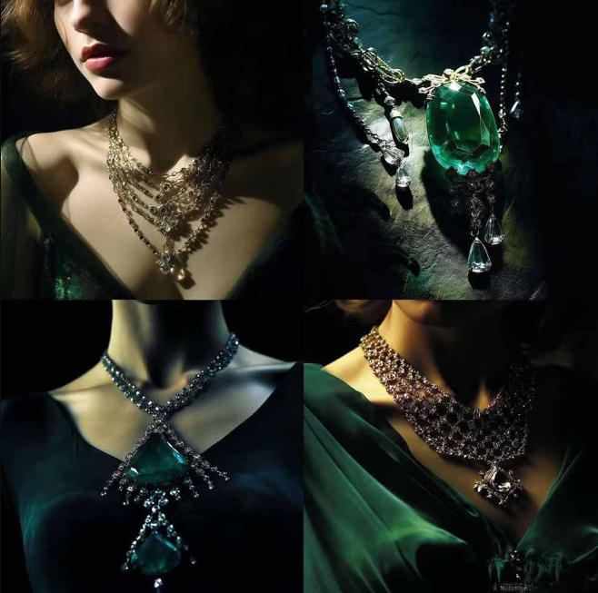 460+专业Midjourney珠宝摄影AI提示词戒指，项链-耳环-手链-宝石等，立即开始创作珠宝艺术插图2