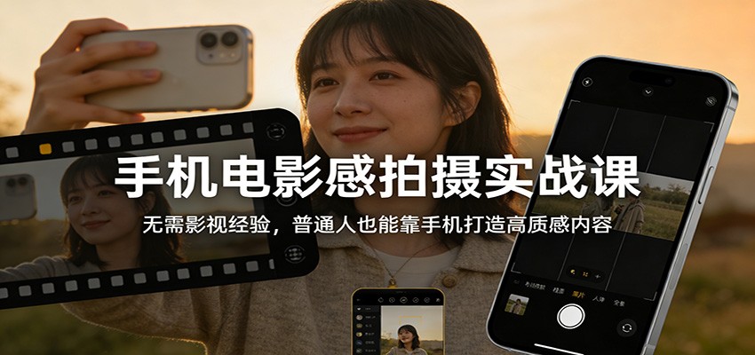 手机电影感拍摄实战课：无需影视经验，普通人也能靠手机打造高质感内容插图