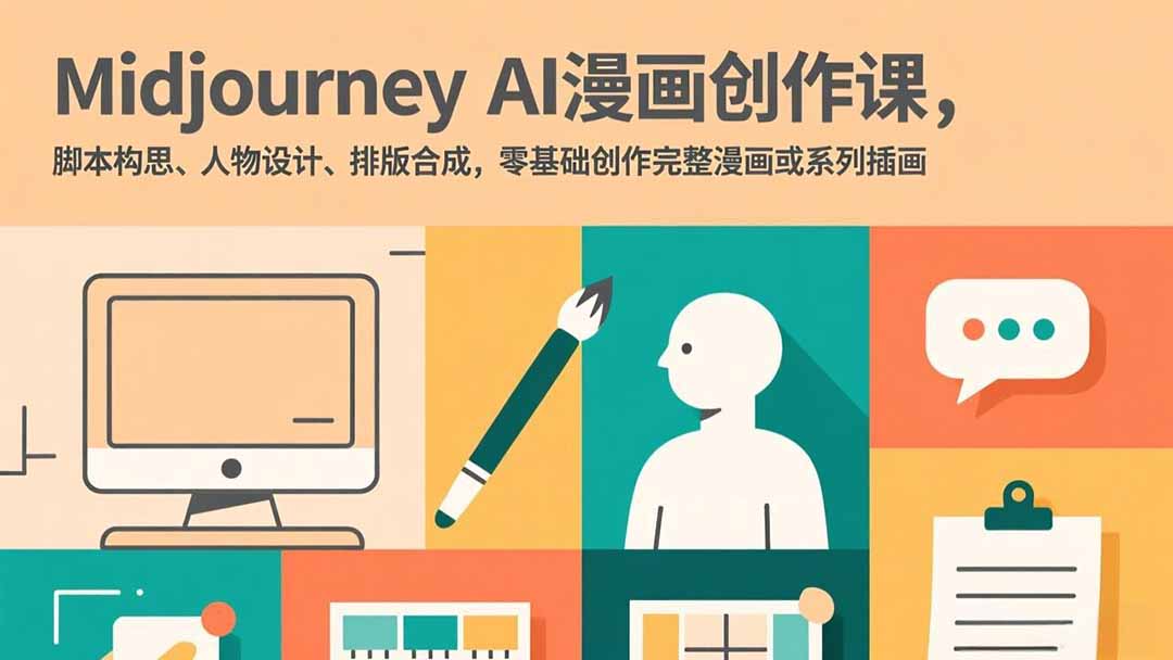 (17299期)Midjourney AI漫画创作课,脚本构思、人物设计、排版合成,零基础创作完整漫画或系列插画插图 (17299期)Midjourney AI漫画创作课,脚本构思、人物设计、排版合成,零基础创作完整漫画或系列插画插图
