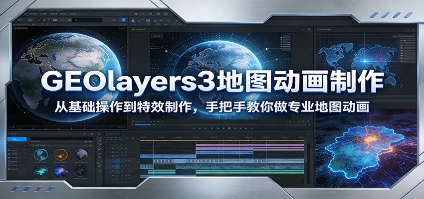 GEOlayers3地图动画制作：从基础操作到特效制作，手把手教你做专业地图动画插图