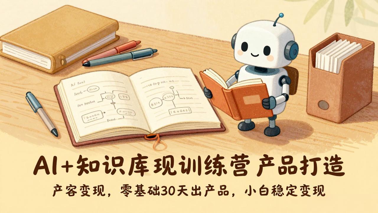 （17323期）AI+知识库变现训练营，产品打造、内容创作、全平台变现，零基础30天出产品，小白稳定变现插图