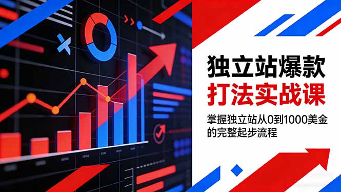 （17322期）独立站爆款打法实战课，掌握独立站从0到1000美金的完整起步流程插图