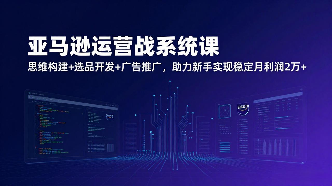 （17311期）亚马逊运营实战系统课，思维构建+选品开发+广告推广，助力新手实现稳定月利润2万+（更新）插图