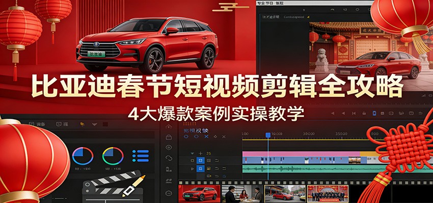 比亚迪春节短视频剪辑全攻略，4大爆款案例实操教学插图