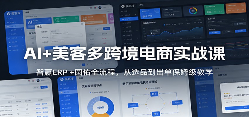 AI+美客多跨境电商实战课：智赢ERP +圆佑全流程，从选品到出单保姆级教学插图