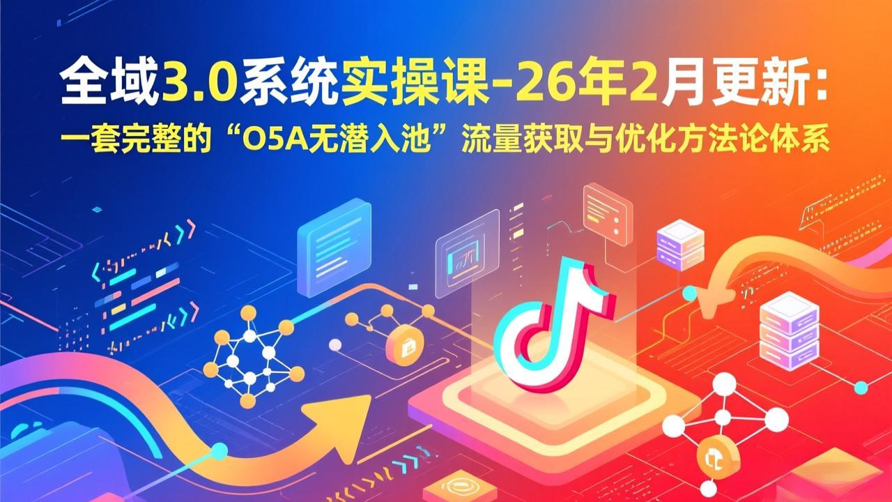 （17364期）全域3.0系统实操课-26年2月更新：一套完整的“O5A无潜入池”流量获取与优化方法论体系插图
