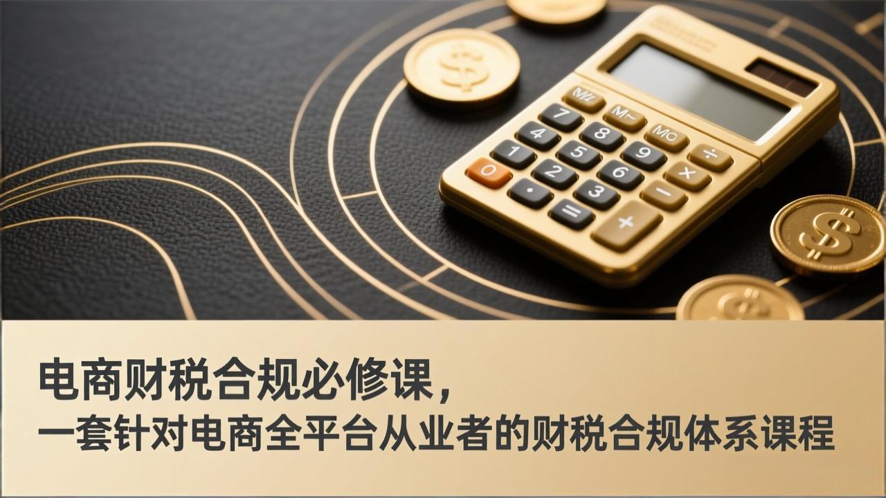 （17359期）电商财税合规必修课，是一套针对电商全平台从业者的财税合规体系课程插图