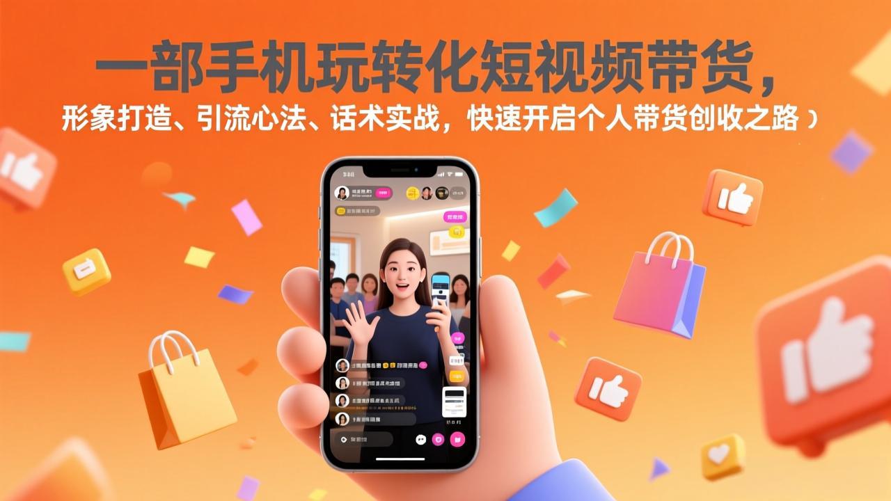 （17356期）一部手机玩转化短视频带货，形象打造、引流心法、话术实战，快速开启个人带货创收之路插图
