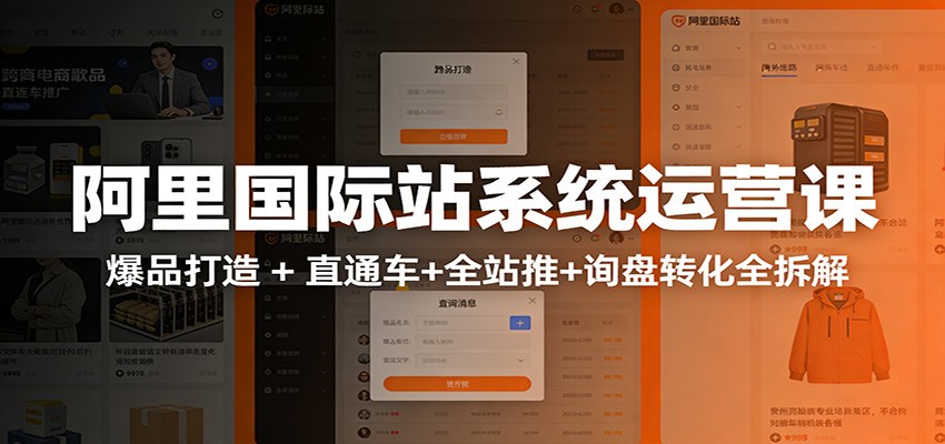 阿里国际站运营实战课：从店铺布局到TOP10旺铺，数据化运营，推广全攻略插图