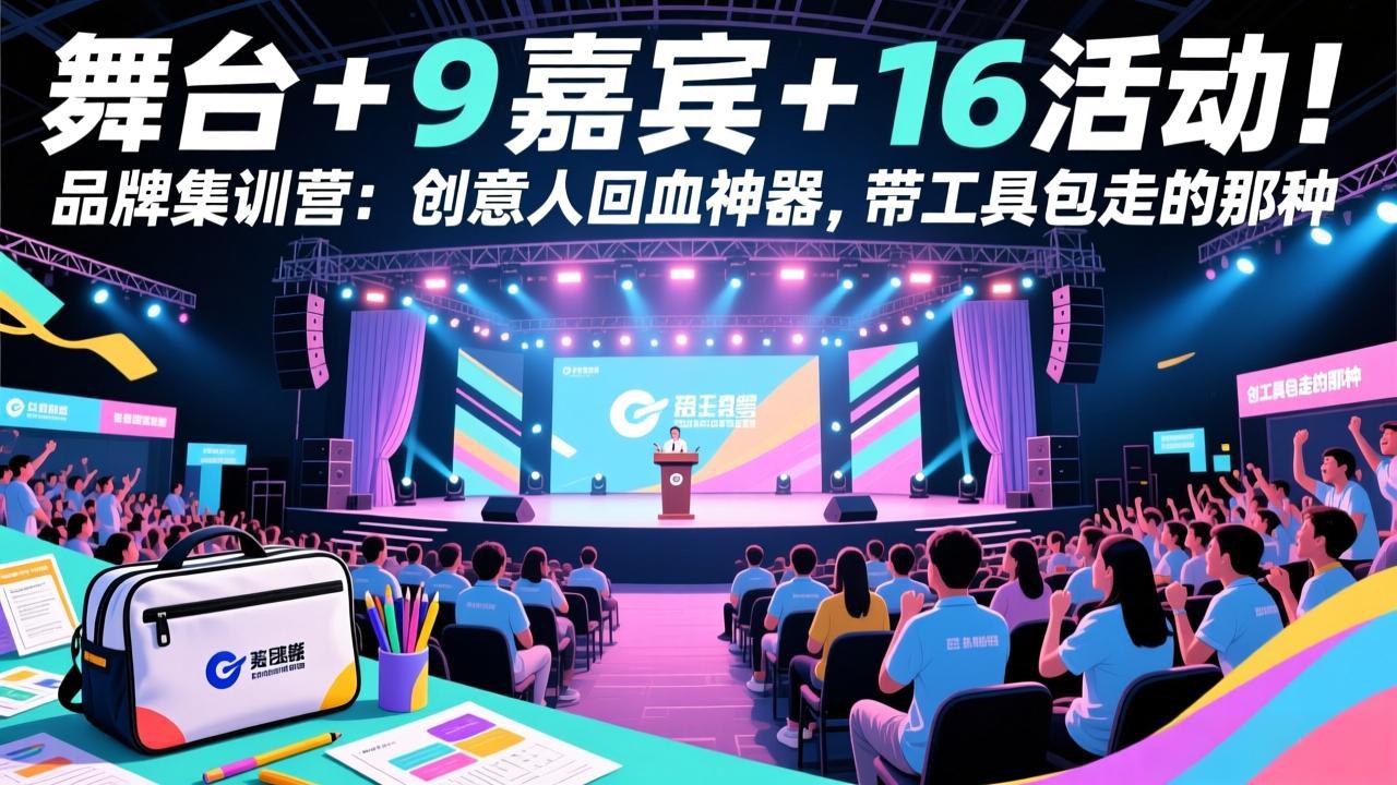 (17413期)舞台 + 9 嘉宾 + 16 活动!品牌集训营:创意人回血神器,带工具包走的那种插图 (17413期)舞台 + 9 嘉宾 + 16 活动!品牌集训营:创意人回血神器,带工具包走的那种插图