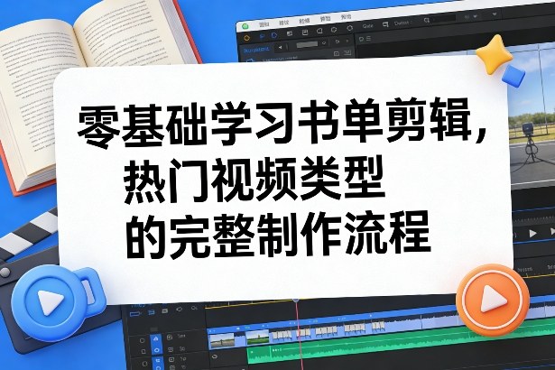 零基础学习书单剪辑，热门视频类型的完整制作流程（更新2026）插图