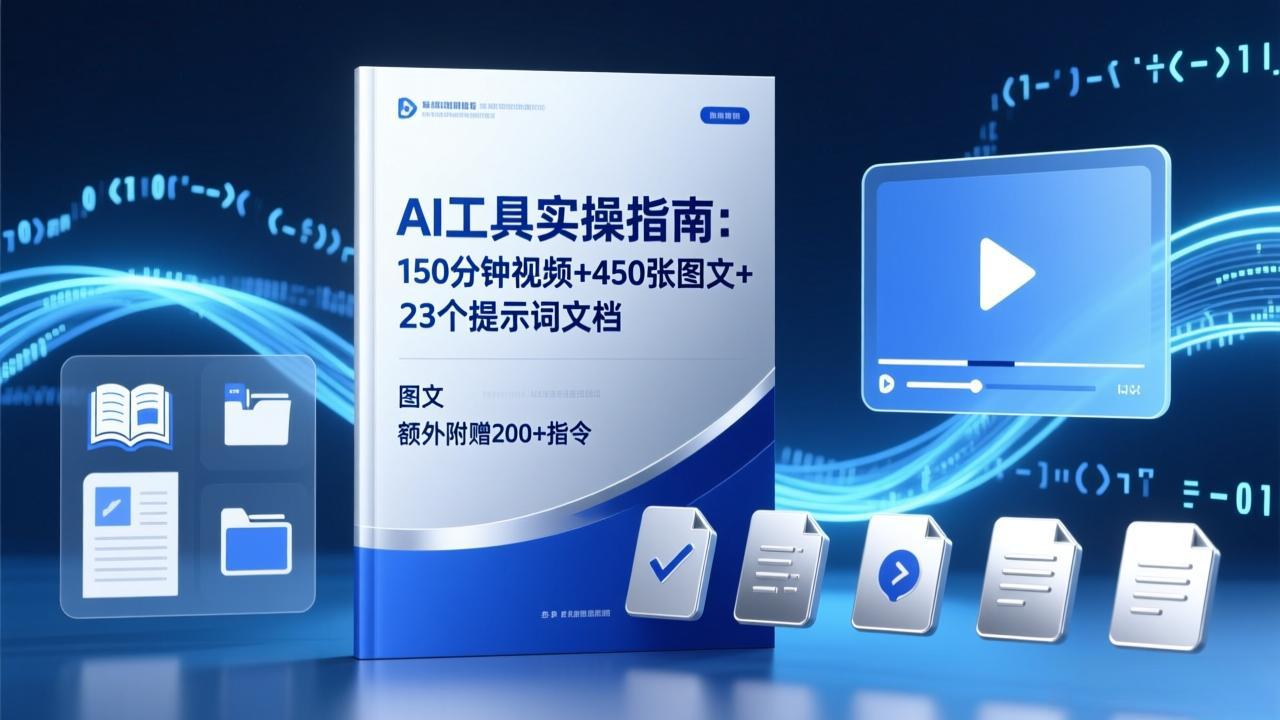 (17504期)AI工具实操指南:150分钟视频+450张图文+23个提示词文档,额外附赠200+指令插图 (17504期)AI工具实操指南:150分钟视频+450张图文+23个提示词文档,额外附赠200+指令插图