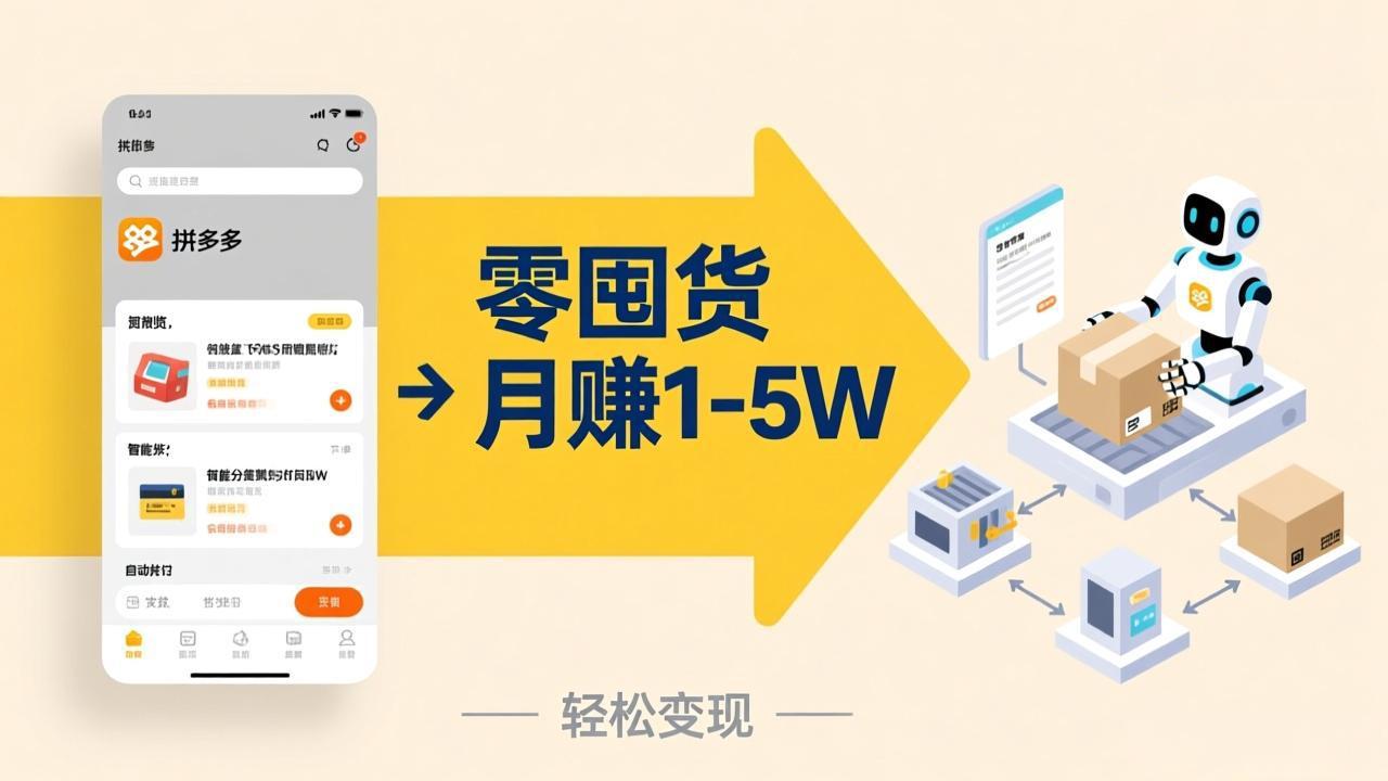 (17490期)不用囤货不用跑单!拼多多虚拟玩法,机器人管理发货和客服,帮你月赚 1-5W插图 (17490期)不用囤货不用跑单!拼多多虚拟玩法,机器人管理发货和客服,帮你月赚 1-5W插图
