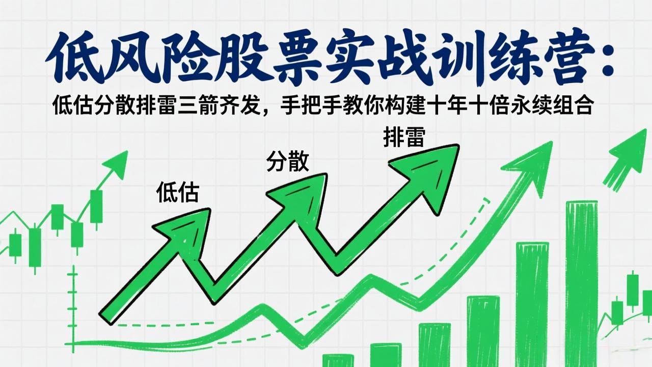 （17487期）低风险股票实战训练营：低估分散排雷三箭齐发，手把手教你构建十年十倍永续组合插图