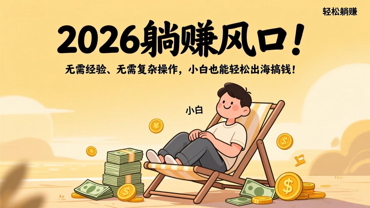 （17436期）2026躺赚风口！无需经验、无需复杂操作，小白也能轻松出海搞钱！插图